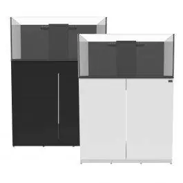 57 Gallon Shallow Internal Overflow Rimless Aquarium with Stand - Fiji Cube