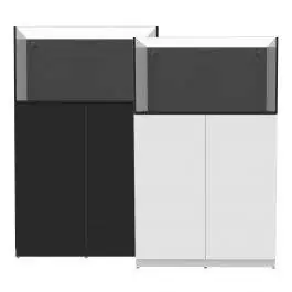 48 Gallon Shallow External Overflow Rimless Aquarium Full Package - Fiji Cube