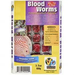 Frozen Bloodworms 3.5 oz - V2O Aquarium Foods