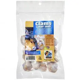 Frozen Clams on the Half Shell 7 oz - V2O Aquarium Foods