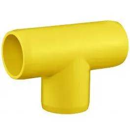 Yellow Furniture Grade Tee Fitting Slip X Slip X Slip - Bulk Reef Supply
