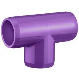 Purple Furniture Grade Tee Fitting Slip X Slip X Slip - Bulk Reef Supply