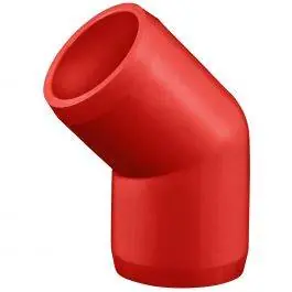 Red Furniture Grade 45° Elbow Fitting Slip X Slip - Bulk Reef Supply