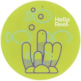 Green Coral & Fish Sticker - HelloReef
