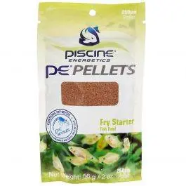 PE Pellets Fry Starter Fish Food 250µm (2oz) - Piscine Energetics