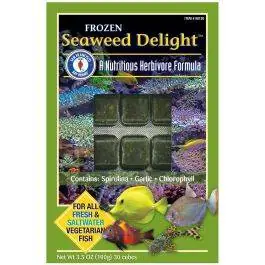 Seaweed Delight - 30 Cubes (3.5 oz) Frozen Fish Food