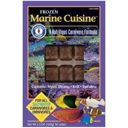 Marine Cuisine - 30 Cubes (3.5 oz) Frozen Fish Food