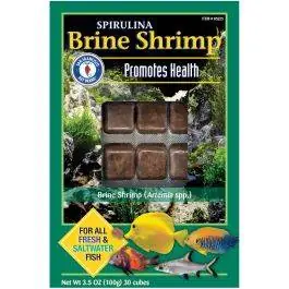 Spirulina Brine Shrimp - Cubes - Frozen Fish Food