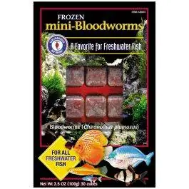 Frozen mini-Bloodworms - Cubes - Frozen Fish Food