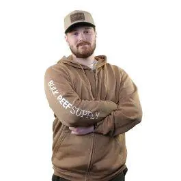 Tan Bulk Reef Supply Zip-up Sweatshirt