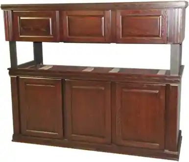 Aqua Wood Maple Grande Series 72"L x 24"W x 36"H Stand - Stands & Canopies