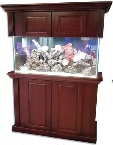 Aqua Wood Maple Grande Crown Series 72"L x 18"W x 36"H Stand - Stands & Canopies