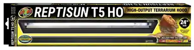 Zoo Med Reptisun T5 HO Terrarium Hood w/ 10.0 Bulb 24" - Fish Tanks