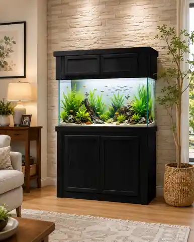 R&J 48"Lx18"W Oak Xtreme Rectangular Aquarium Stand - Stands & Canopies