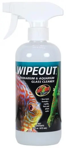 Zoo Med Wipeout Terrarium & Aquarium Glass Cleaner 16oz - Fish Tanks