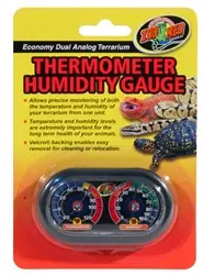 ZooMed Economy Dual Analog Thermometer/Humidity Gauge - Reptile