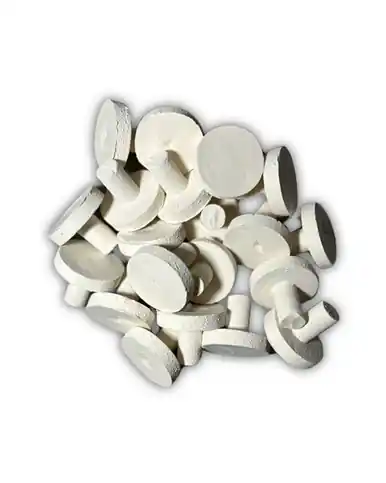 Eva Aquatics Ceramic Frag 1" Plug 250 Pack White - Aquarium Supplies