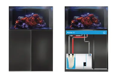 Eshopps Mariner 70 Rimless Aquarium w/ Stand 70 gal Black - Fish Tanks