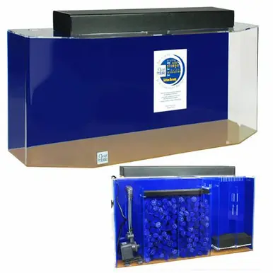 Clear-for-Life 100-Gallon 60"Lx18"Wx20"H Flat Back Hexagon Acrylic Uniquarium