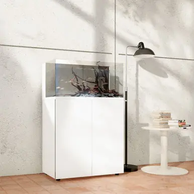 Pro Clear ProStar Rimless AIO 35 Aquarium w/ White Stand - Fish Tanks