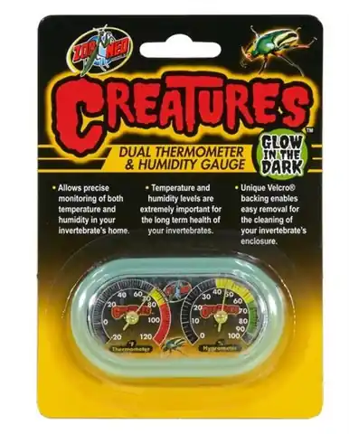 Zoomed Creatures Dual Thermometer & Humidity Gauge - Reptile
