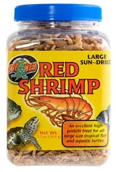 ZooMed Jumbo Red Shrimp (Sun Dried) 2.5oz - Aquarium Supplies