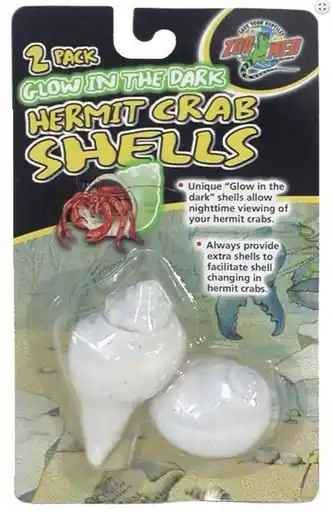 Zoomed Hermit Crab Glow in the Dark Shells 2 Pack - Reptile