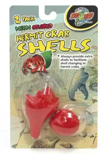 Zoomed Hermit Crab Neon Shells 2 Pack Assorted Colors - Reptile