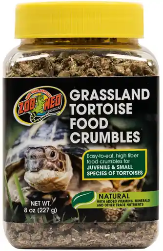 ZooMed Grassland Tortoise Food Crumbles 8oz - Reptile