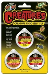 ZooMed Creature Food Jelly Cup 3 Pack - Reptile