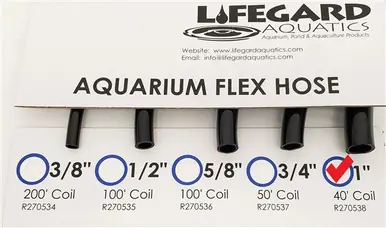 Lifeguard 1" IDx40' PVC Flexible Tubing - Aquarium Supplies