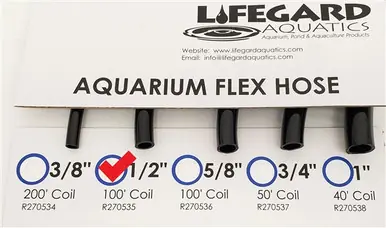 Lifeguard 1/2" IDx100' PVC Flexible Tubing - Aquarium Supplies