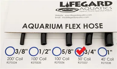 Lifeguard 3/4" IDx50' PVC Flexible Tubing - Aquarium Supplies