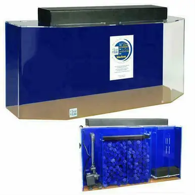 Clear-for-Life 25-Gallon 24"Lx16"Wx18"H Flat Back Hexagon Acrylic Uniquarium