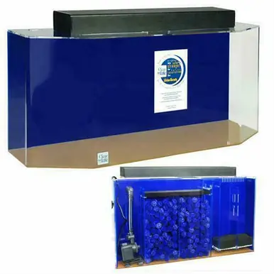 Clear-for-Life 20-Gallon 30"Lx12"Wx16"H Flat Back Hexagon Uniquarium