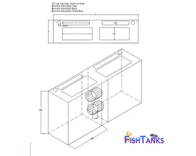 SeaClear 35 Gallon Tube Aquarium - Fish Tanks
