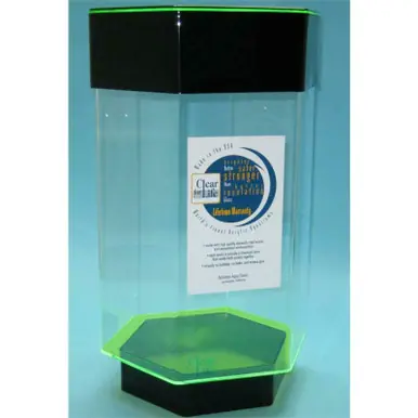 Clear-for-Life DayGlo 8-Gallon Hexagon Acrylic Fish Tank