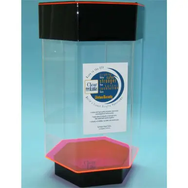 Clear-for-Life DayGlo 6-Gallon Hexagon Acrylic Fish Tank