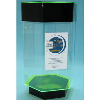 Clear-for-Life DayGlo 4-1/2 Gallon Hexagon Acrylic Fish Tank