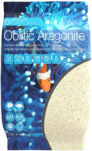 Pisces Aqua Natural Oolitic Aragonite 20 lbs - Aquarium Supplies