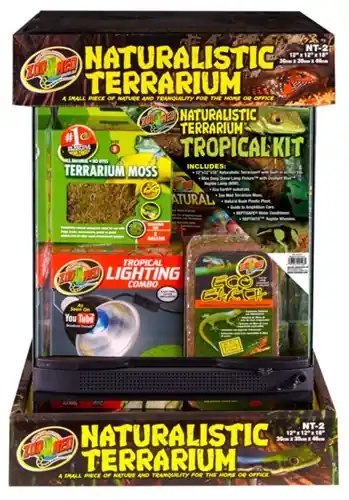 Zoomed Naturalistic Terrarium Tropical Kit (12"x12"x18") - Fish Tanks