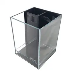 Lifegard Elevated Aquarium Low Iron Ultra Clear Back Filter w/ Pump 2.65 Gallon - Fish Tanks