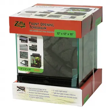 Zilla Front Open Terrarium (12" x 12" x 15") - Fish Tanks