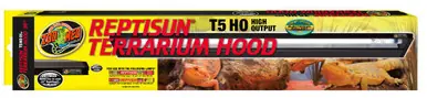 Zoo Med ReptiSun T5 HO Terrarium Hood 30" - Fish Tanks