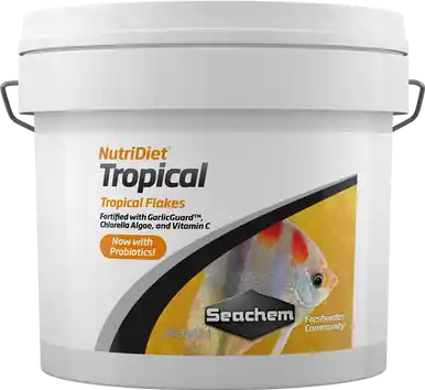 Seachem NutriDiet Tropical Flakes w/ Probiotics 500g - Aquarium Supplies