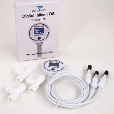 AutoAqua Digital Triple Inline TDS Titanium S3 - Aquarium Supplies