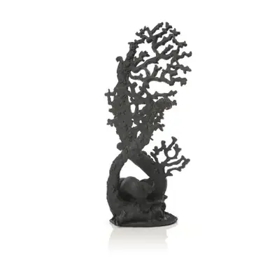 biOrb Large Fan Coral Ornament Black - Aquarium Supplies