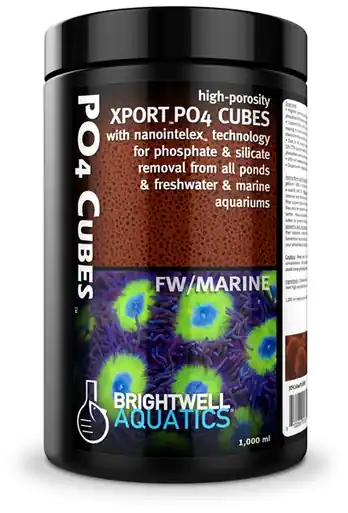 Brightwell Xport-PO4 1/2" Cubes Biological Phosphate Removing Filtration Media, Jar 1000mL