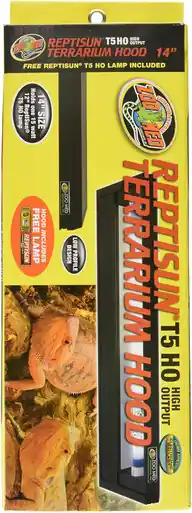Zoo Med ReptiSun T5 HO Terrarium Hood 14" - Fish Tanks