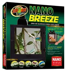 Zoo Med Reptibreeze Aluminum Screen Cage Nano (10"x10"x12") - Fish Tanks